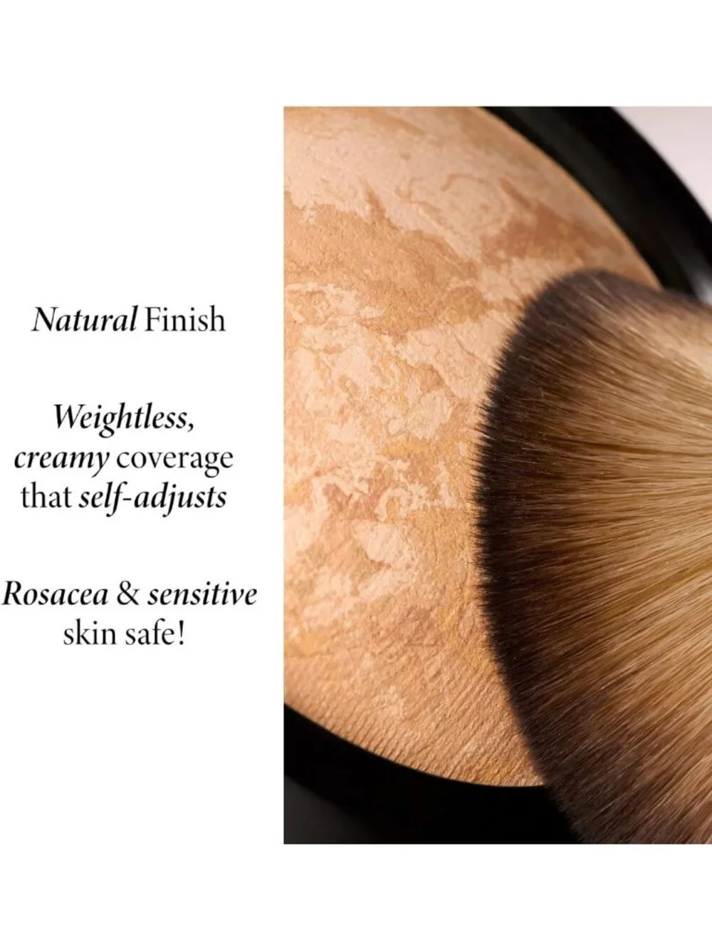 Medium Baked Foundation & Retractable Kabuki Brush Makeup Set - Flawless Finish